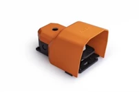 PDK Series Metal Protection 2*(1NO+1NC) with Hole for Metal Bar Double Step Single Orange Plastic Foot Switch